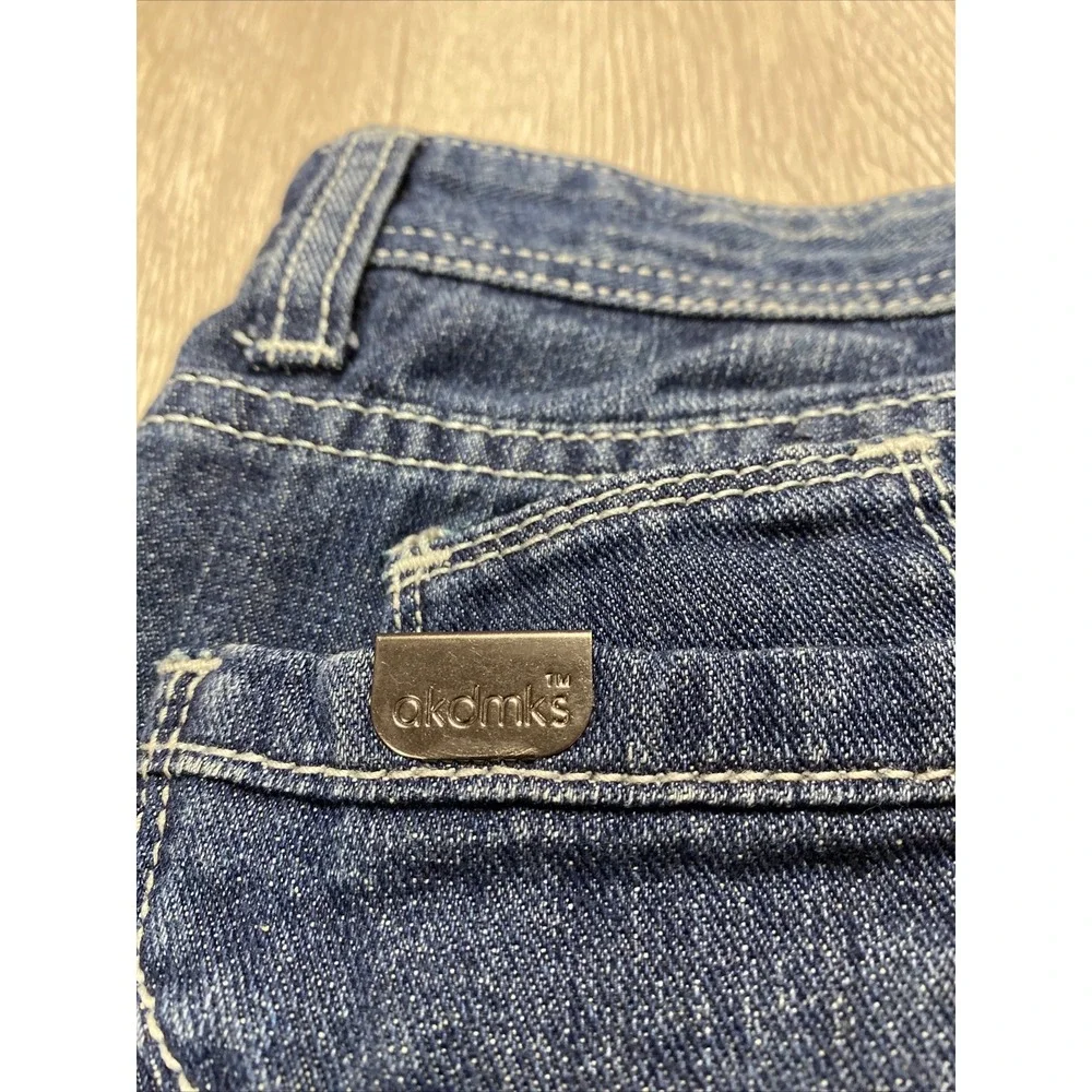 Akademiks Jeans Men's Size 32 Medium Wash Distressed Math Y2K VTG 00's‎ Denim